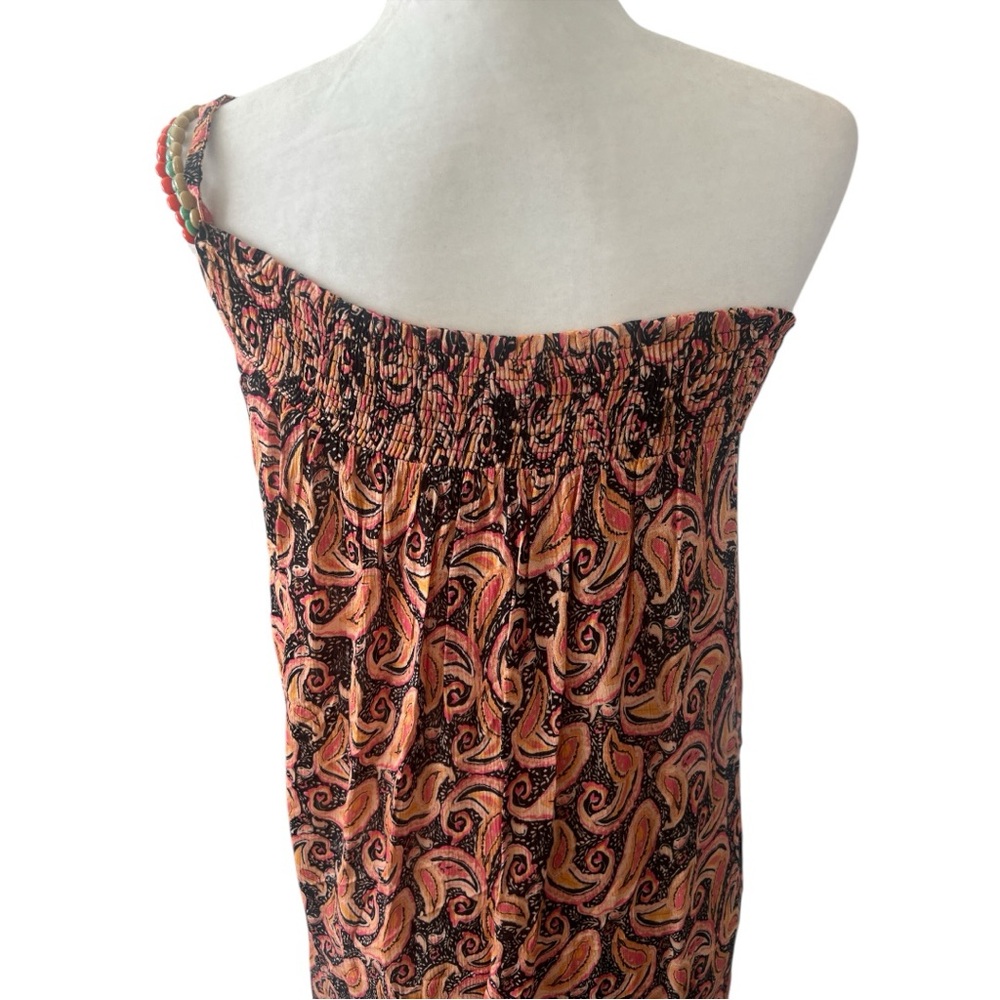NKN Nekane GF Gala One Shoulder Paisley Beaded Maxi Dress Pockets Medium NWT - Picture 5 of 11